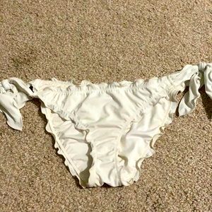 White scrunch butt Victoria Secret tie bottoms